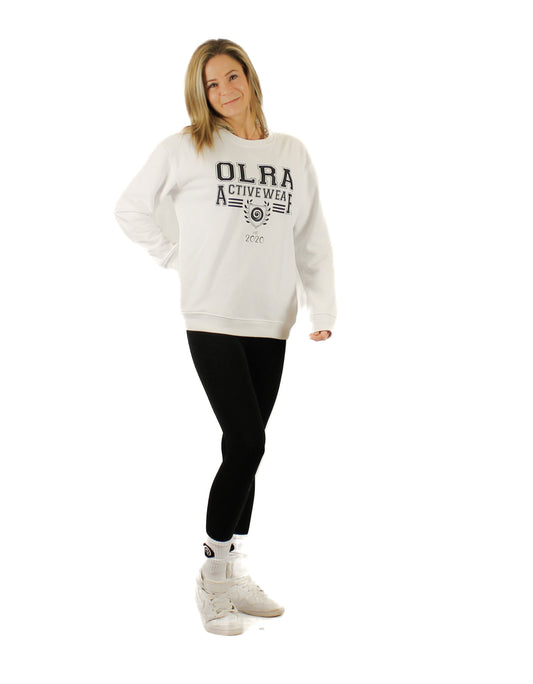 Oversized College Print Sweater