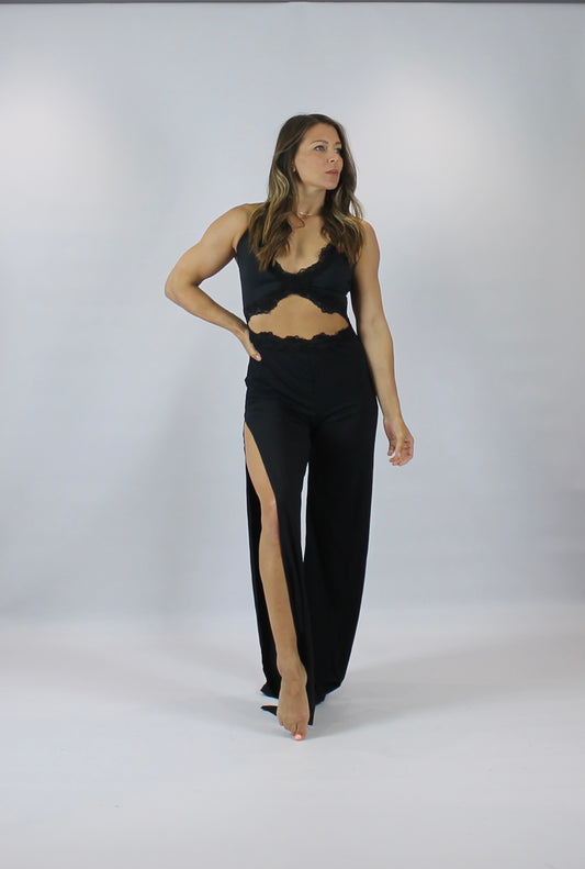 Statement Open Leg Lace Jumpsuit