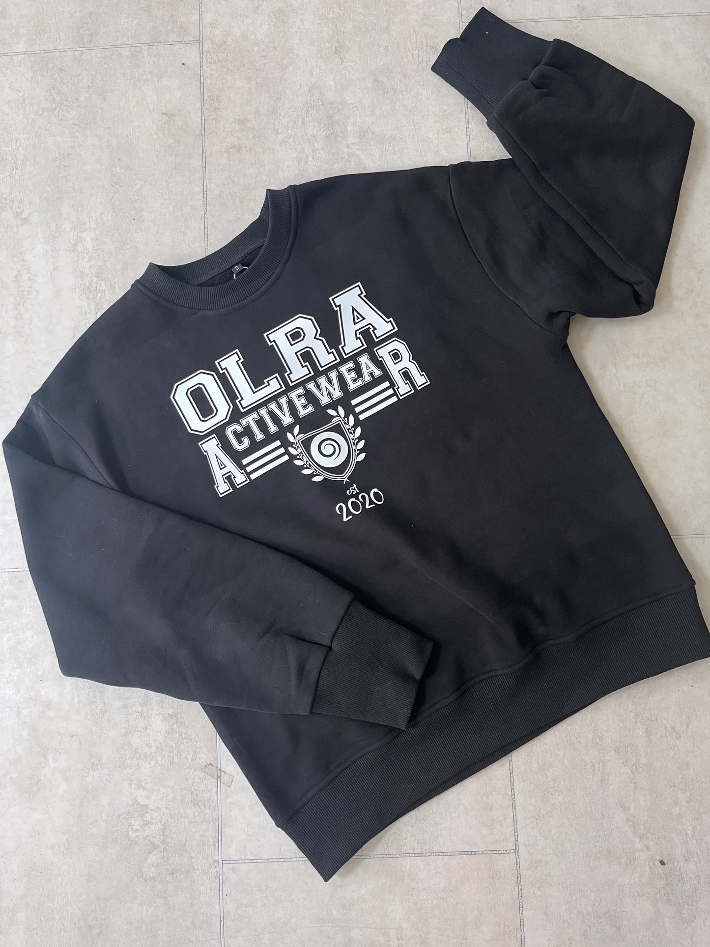 Oversized College Print Sweater