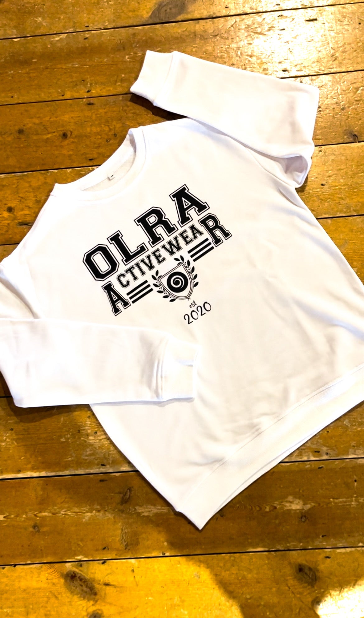 Oversized College Print Sweater – Olra Activewear