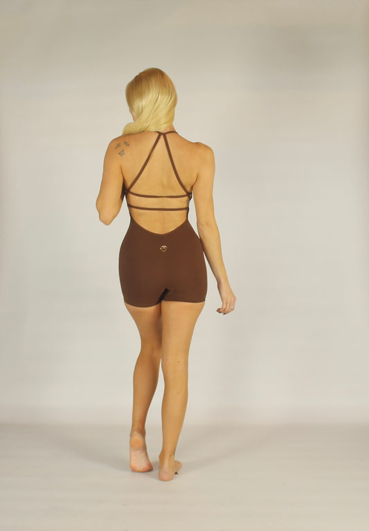 Hybrid Playsuit Brown