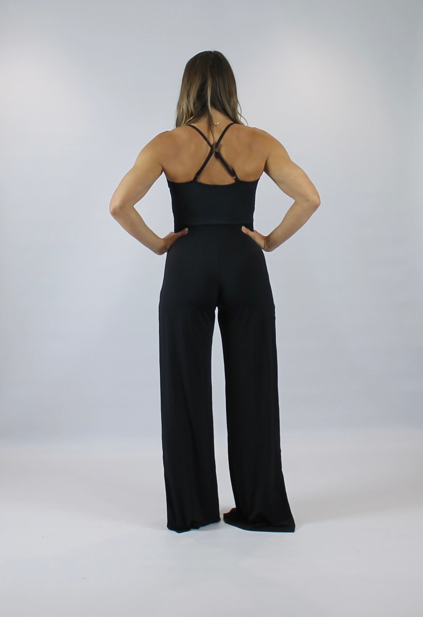 Jumpsuit with cheap open leg